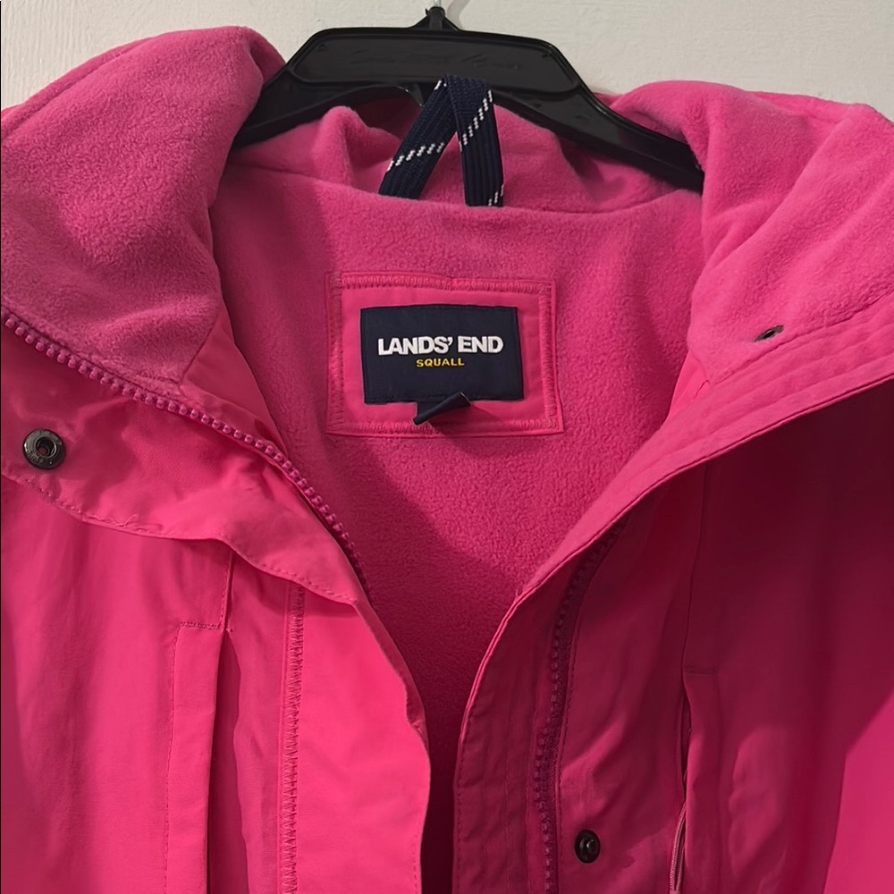 Lands' End Pink Ski Jacket Weather-Resistant